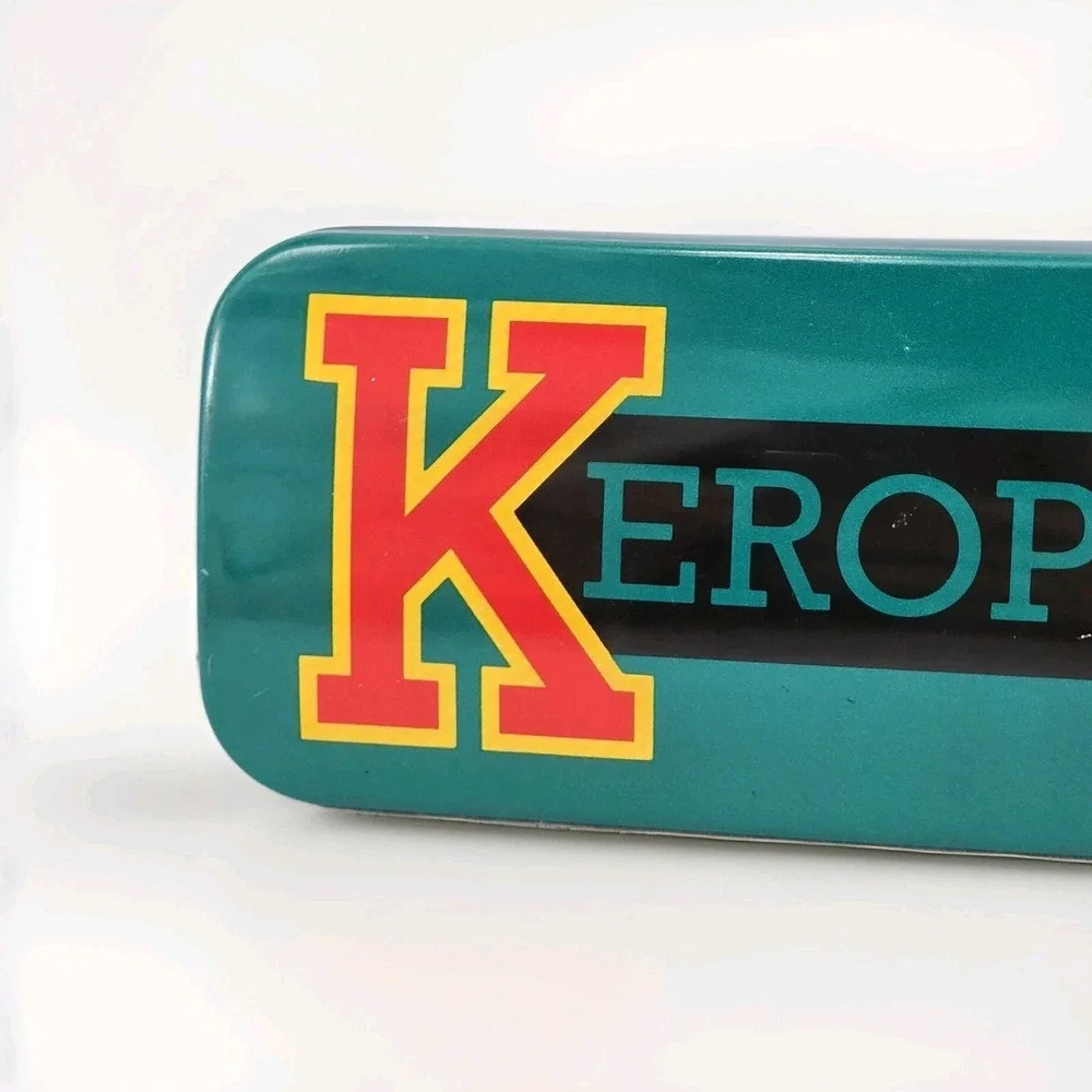 Vintage Sanrio My Keroppi Frog Tin Metal Pen Case Pencil Box 1994 Y2K Rare Green